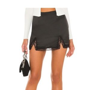 Black mini skirt